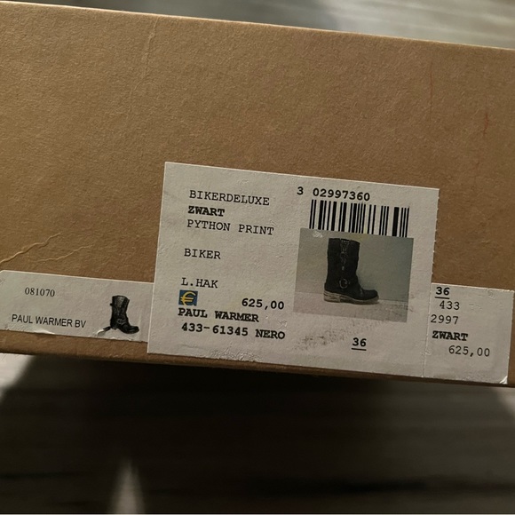 Baldan Python print biker boots size 36 - Picture 5 of 9